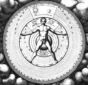 detail from title-page of Robert Fludd’s ‘Utriusque Cosmi . . . Historia’(1617)