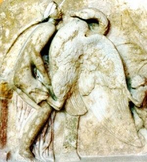 Leda and the Swan, Herakleion Museum, (photo: Barbara McManus, VRoma.org)